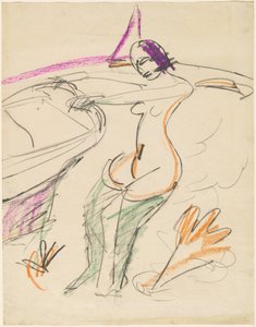 入浴者 作： Ernst Ludwig Kirchner