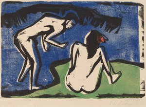 入浴カップル 作： Ernst Ludwig Kirchner