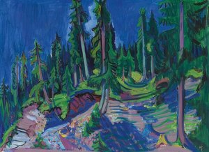 山林研究。 1936 作： Ernst Ludwig Kirchner