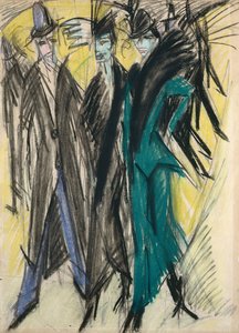 ベルリンのストリートシーン 作： Ernst Ludwig Kirchner