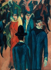ベルリンのストリートシーン 作： Ernst Ludwig Kirchner