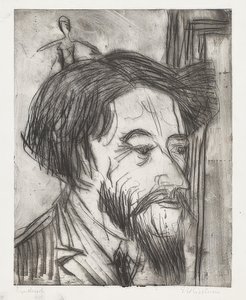 エンリコパドヴァ教授の肖像。 1923 作： Ernst Ludwig Kirchner