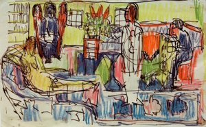 現代ボヘミアン 作： Ernst Ludwig Kirchner