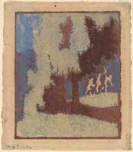 月明かりの栗の木 作： Ernst Ludwig Kirchner