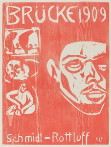 アーティスト グループ、ブリュッケの第 4 年鑑の表紙 作： Ernst Ludwig Kirchner