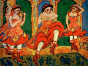 Czardastänzerinnen 作： Ernst Ludwig Kirchner