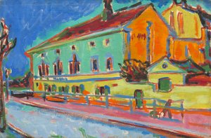 ダンスホールベルビュー、1909-10 作： Ernst Ludwig Kirchner