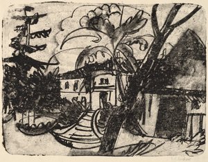 マナーハウスのあるデンマークの農場 作： Ernst Ludwig Kirchner