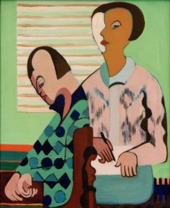 カップル。エルナとの自画像 作： Ernst Ludwig Kirchner