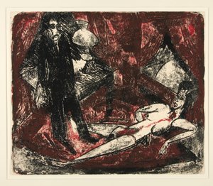 Der Moerder (The Murderer)、ゾラのイラスト 作： Ernst Ludwig Kirchner