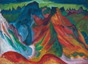 山ワイスフルーとシャフグリント 作： Ernst Ludwig Kirchner
