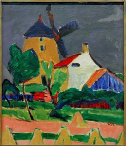 モーリッツブルクの風車 作： Ernst Ludwig Kirchner