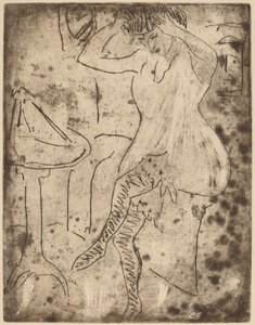 髪を整えるドードー 作： Ernst Ludwig Kirchner