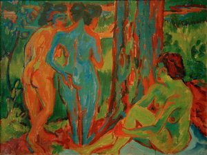 森の三幕 作： Ernst Ludwig Kirchner