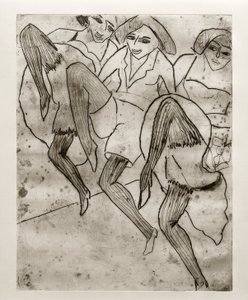 ELKirchner、ハンブルクダンサー 作： Ernst Ludwig Kirchner