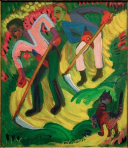 ELKirchner、芝刈り機、ミュラー兄弟 作： Ernst Ludwig Kirchner