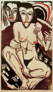 ELKirchner、憂鬱（エルナとの自画像） 作： Ernst Ludwig Kirchner