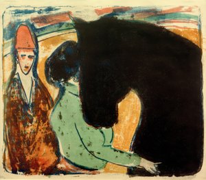 ELKirchner、ブラックスタリオン、ライダー、ピエロ 作： Ernst Ludwig Kirchner