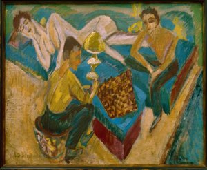 エーリッヒヘッケルとオットーミューラーがチェスIIをプレイ 作： Ernst Ludwig Kirchner