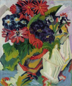 フラワーズ;花、1918-1919 作： Ernst Ludwig Kirchner