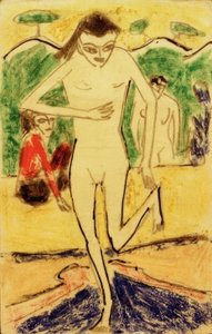 壁掛け前のフランツィ 作： Ernst Ludwig Kirchner