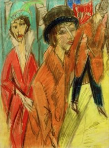 路上の女性 作： Ernst Ludwig Kirchner