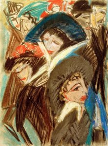 路上の女性 作： Ernst Ludwig Kirchner