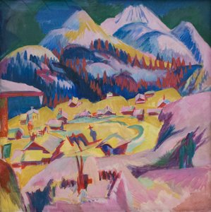 1918〜1919年の冬のフラウエンキルヒ。 作： Ernst Ludwig Kirchner