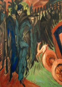 フリードリッヒ通り、ベルリン 作： Ernst Ludwig Kirchner