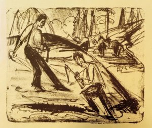 春の仕事 作： Ernst Ludwig Kirchner