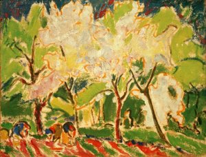 春の風景 作： Ernst Ludwig Kirchner