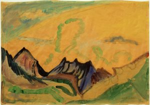 山の風景 作： Ernst Ludwig Kirchner