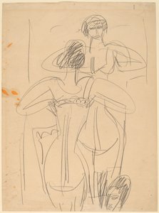 鏡の前の少女 作： Ernst Ludwig Kirchner