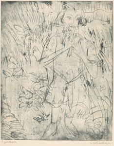 花を持つ少女 作： Ernst Ludwig Kirchner