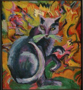 枕に灰色の二日酔い 作： Ernst Ludwig Kirchner