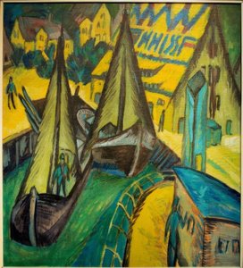 ブルクスターケン港 作： Ernst Ludwig Kirchner