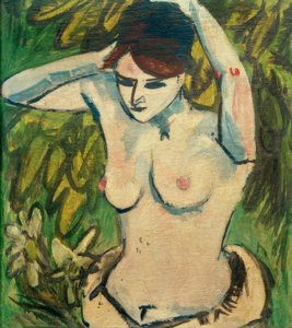 腕を上げたままの半身 作： Ernst Ludwig Kirchner