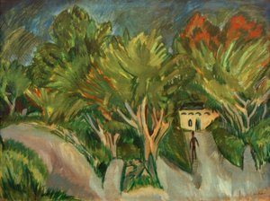 木の下の家（フェーマルン） 作： Ernst Ludwig Kirchner
