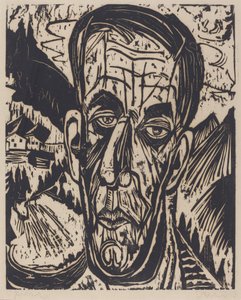 Head of van de Velde, Bright (Head of van de Velde, Hell) 作： Ernst Ludwig Kirchner