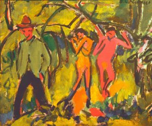 森の中 作： Ernst Ludwig Kirchner
