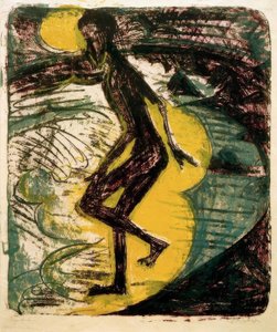 海に登る男 作： Ernst Ludwig Kirchner