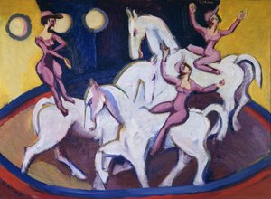 ジョッケヤクト、1925 作： Ernst Ludwig Kirchner