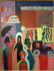 雨の中のデパート 作： Ernst Ludwig Kirchner