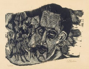 博士ルートヴィヒ・ビンスワンガーと少女たち。 1917-18 作： Ernst Ludwig Kirchner