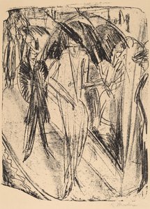 レディ・イン・ザ・レイン 作： Ernst Ludwig Kirchner