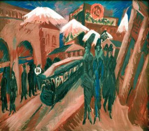 ライプツィガー通りと電車 作： Ernst Ludwig Kirchner