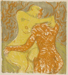 ラブシーン、1908 作： Ernst Ludwig Kirchner