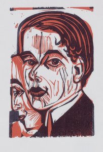 男性の頭（自画像）。 1926