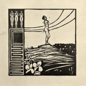 山の上の男性像（憧れ） 作： Ernst Ludwig Kirchner