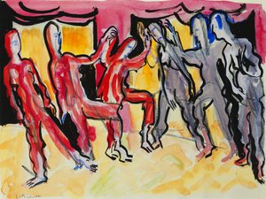 メアリーウィグマンダンスグループ 作： Ernst Ludwig Kirchner